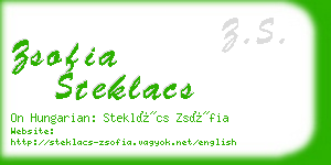 zsofia steklacs business card